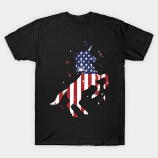 Americorn Unicorn 4th of July T-Shirt